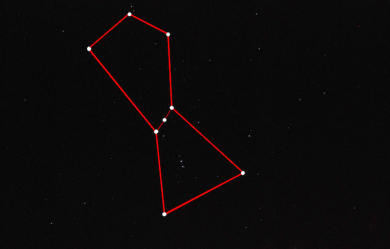diagram of the constellation Orion