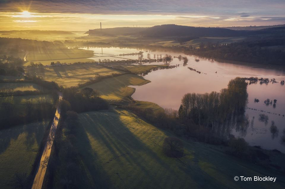 photograph of floodplain while flooded