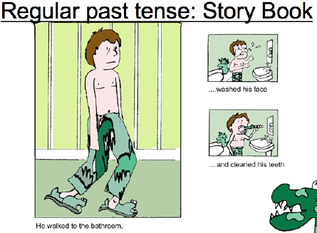 past tense story book