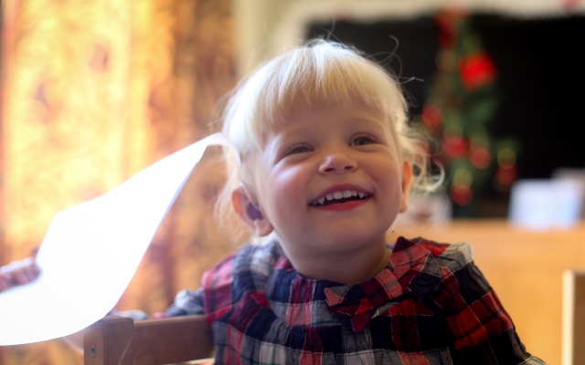 deaf child smiling